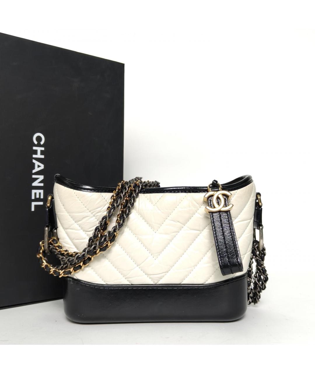 CHANEL Белая кожаная сумка через плечо, фото 8