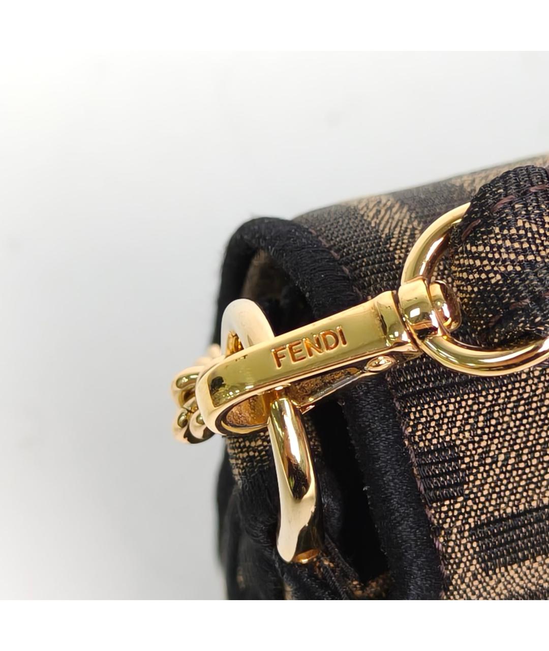 FENDI Коричневая сумка с короткими ручками, фото 8