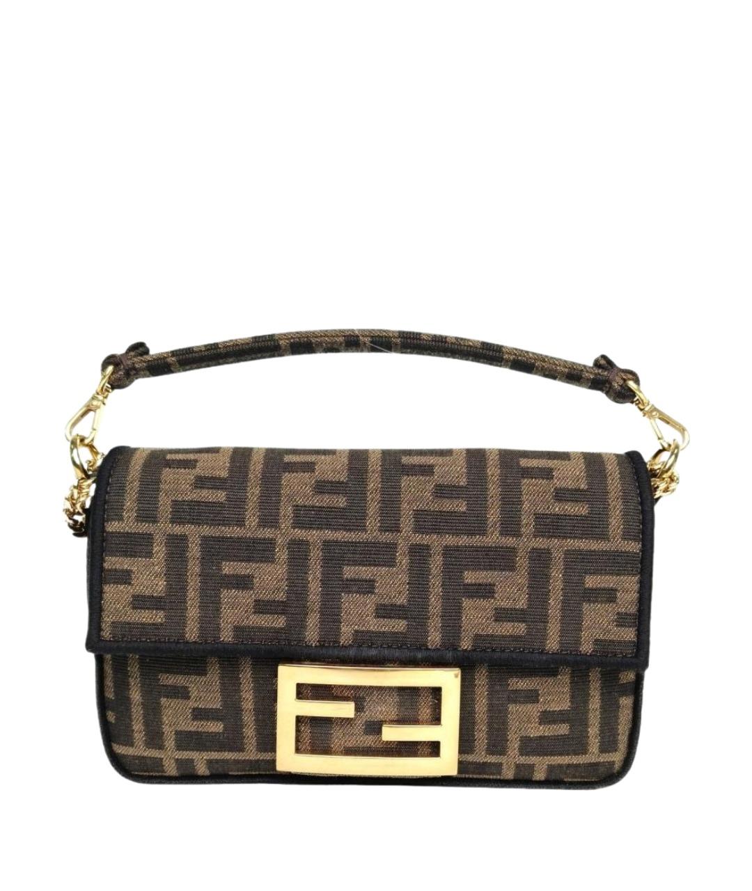 FENDI Коричневая сумка с короткими ручками, фото 1