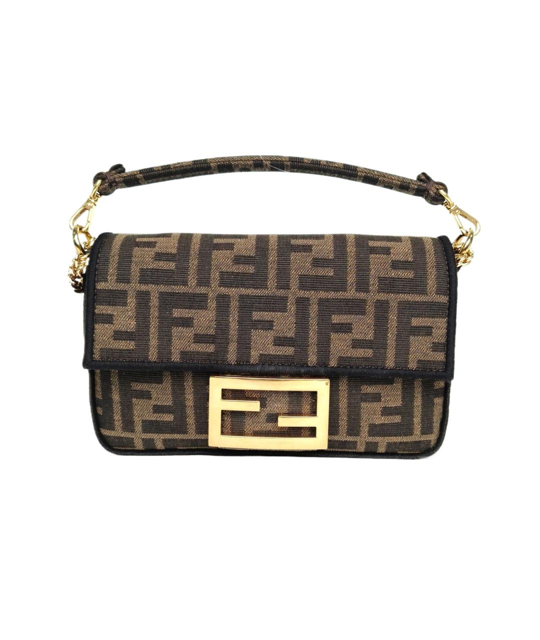 FENDI Коричневая сумка с короткими ручками, фото 9