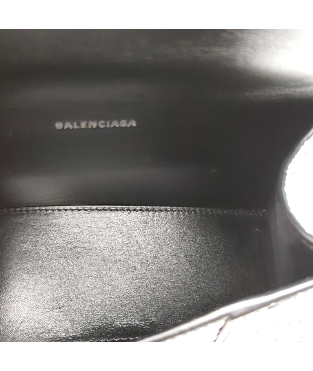 BALENCIAGA Черная кожаная сумка через плечо, фото 7