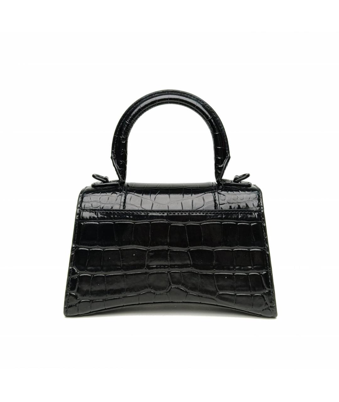 BALENCIAGA Черная кожаная сумка через плечо, фото 4