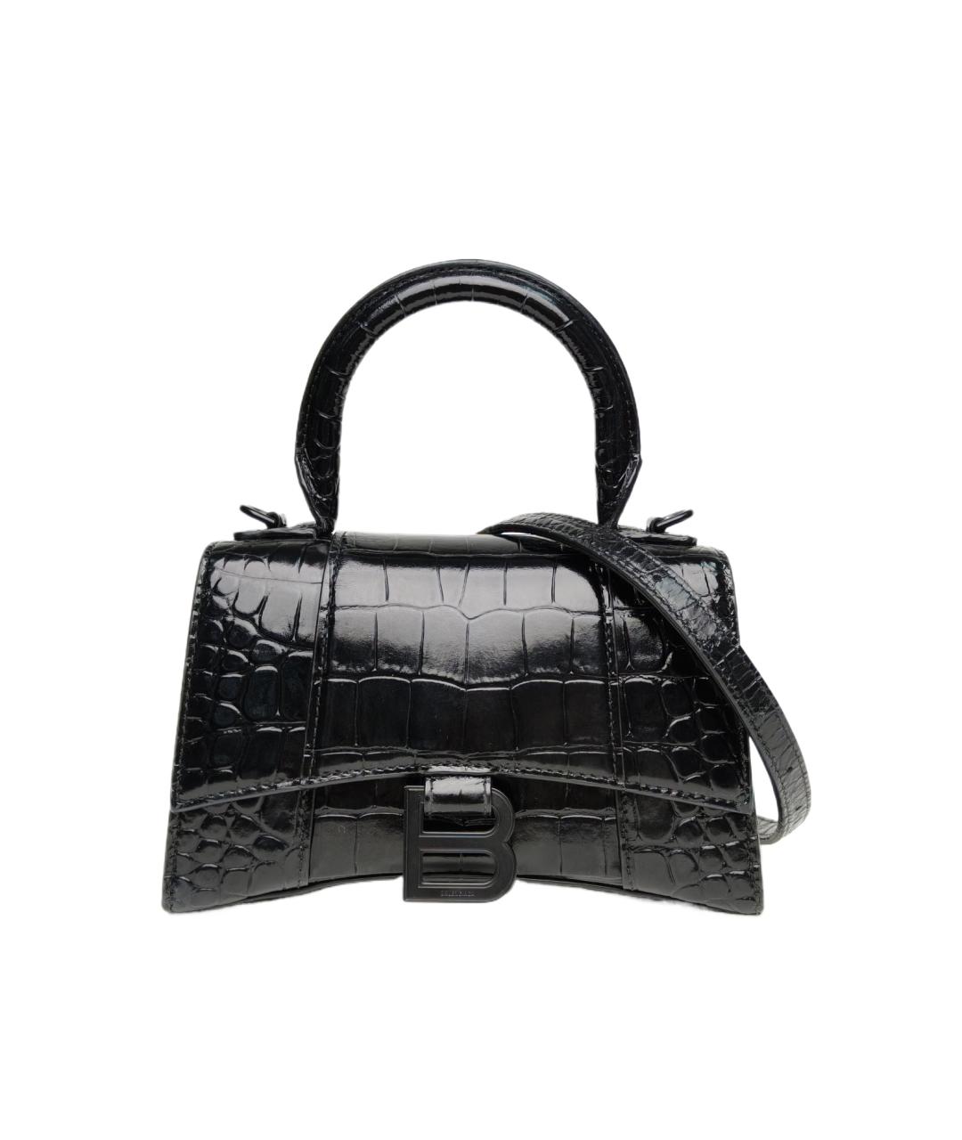 BALENCIAGA Черная кожаная сумка через плечо, фото 10