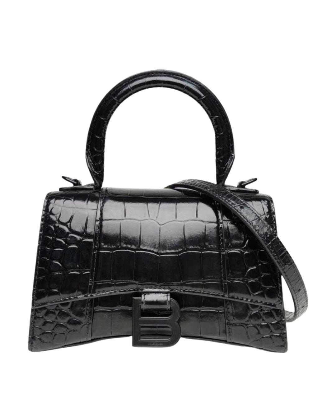 BALENCIAGA Черная кожаная сумка через плечо, фото 1