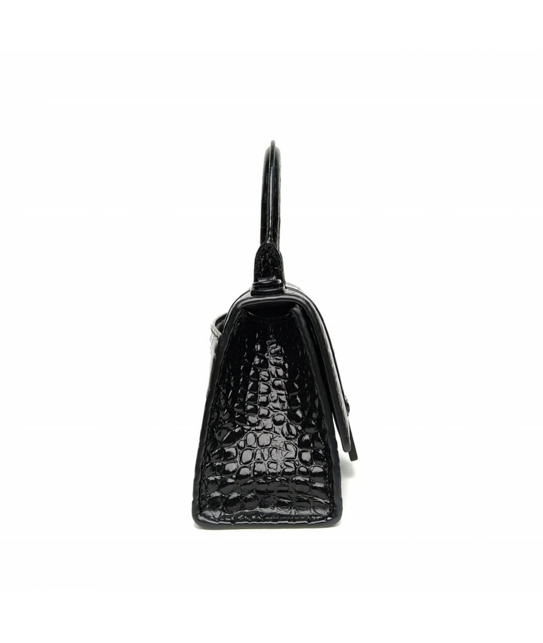 BALENCIAGA Черная кожаная сумка через плечо, фото 5