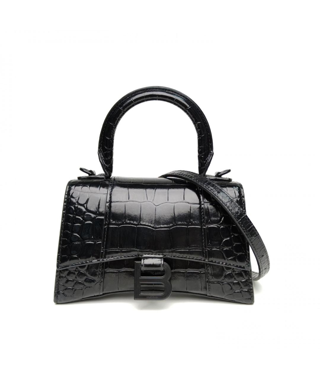 BALENCIAGA Черная кожаная сумка через плечо, фото 2