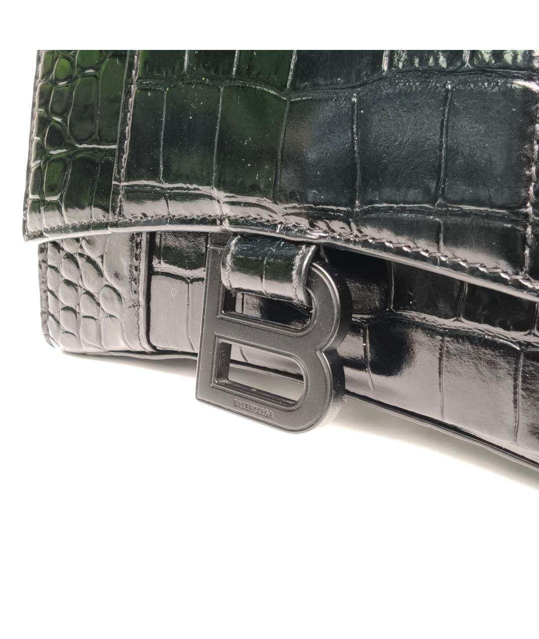 BALENCIAGA Черная кожаная сумка через плечо, фото 8