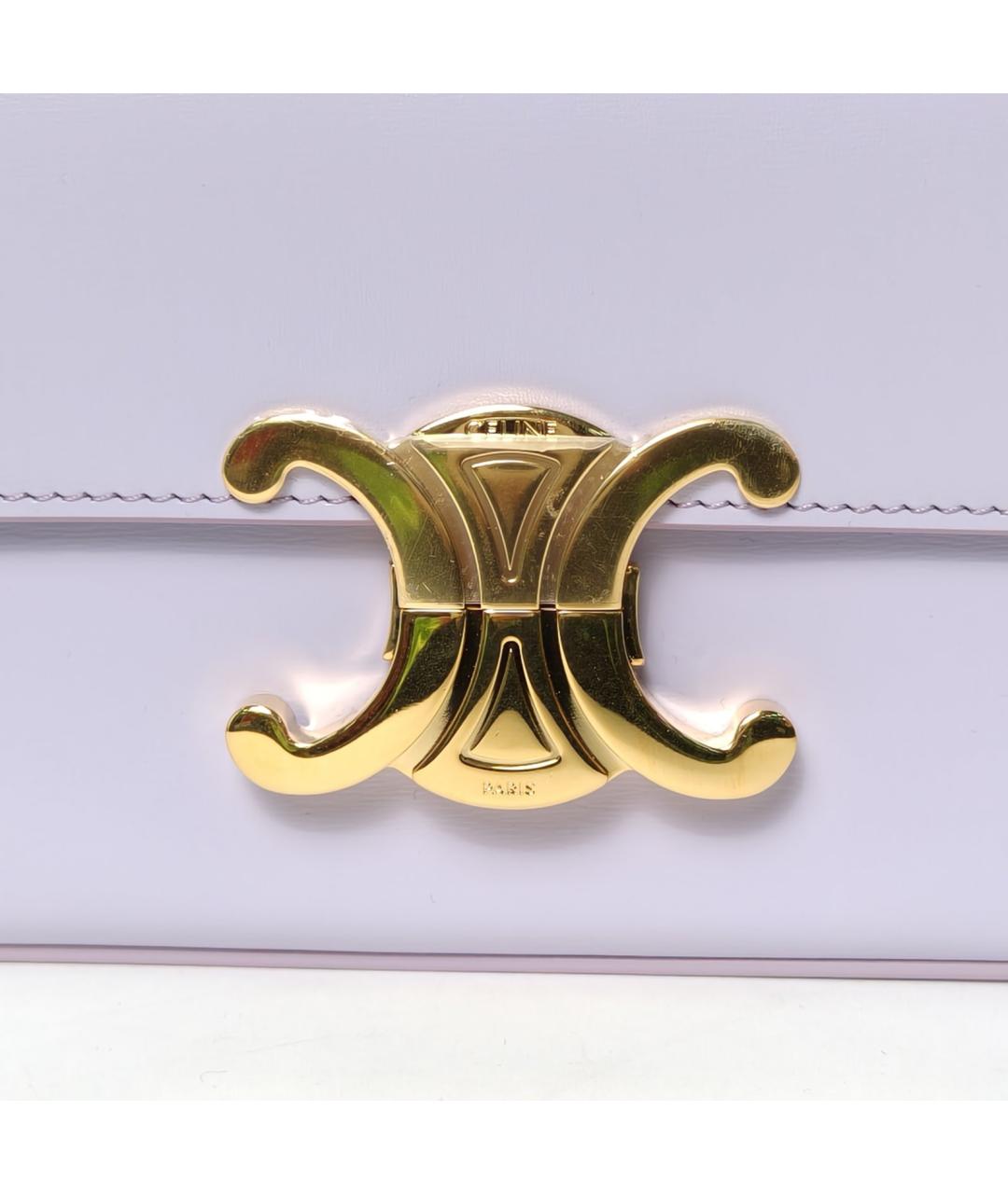 CELINE Фиолетовая кожаная сумка через плечо, фото 7