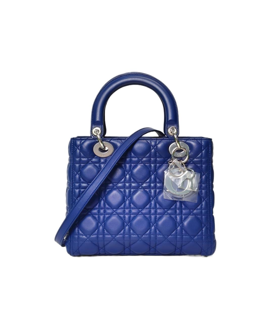 CHRISTIAN DIOR Синяя кожаная сумка через плечо, фото 10