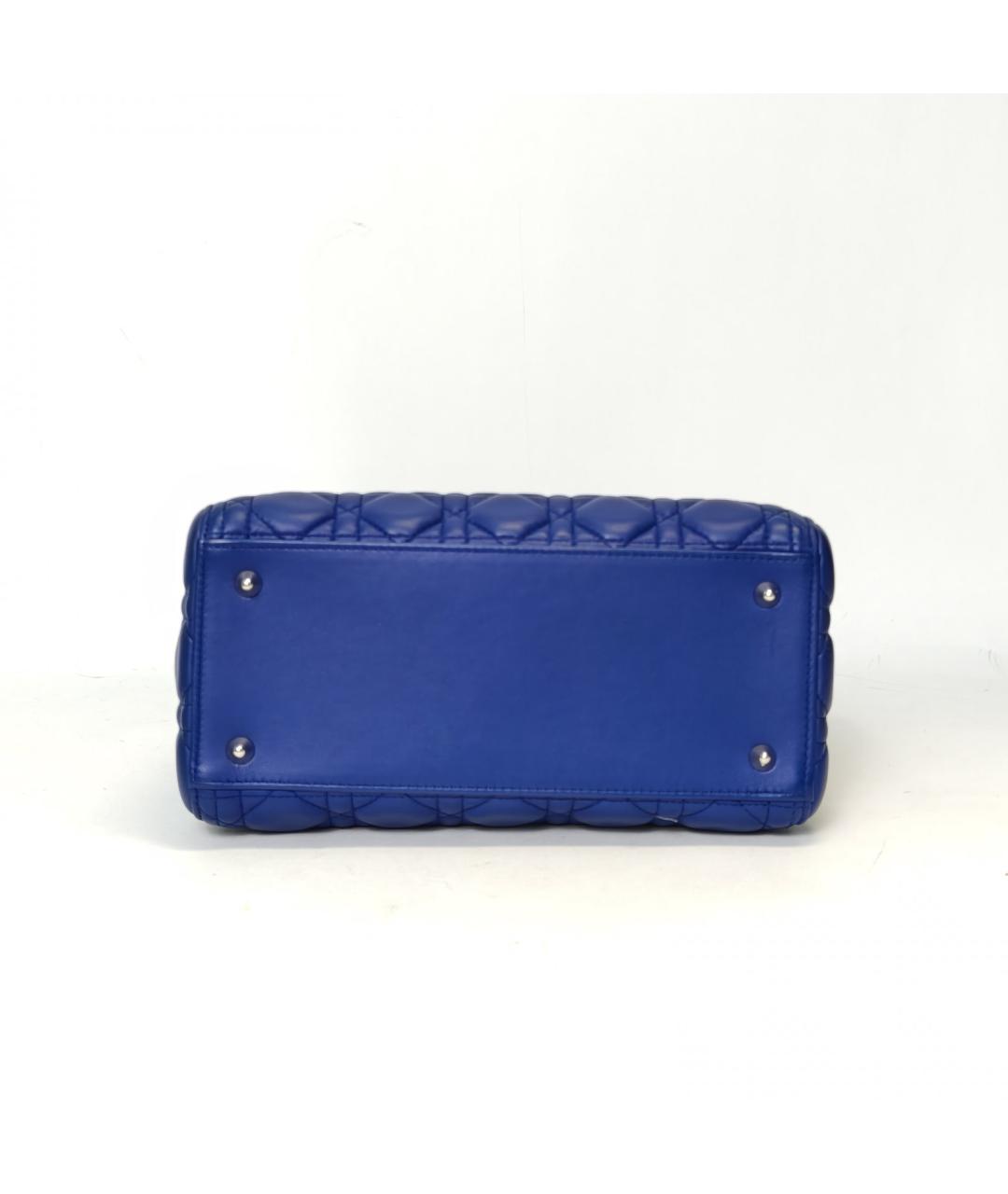 CHRISTIAN DIOR Синяя кожаная сумка через плечо, фото 6