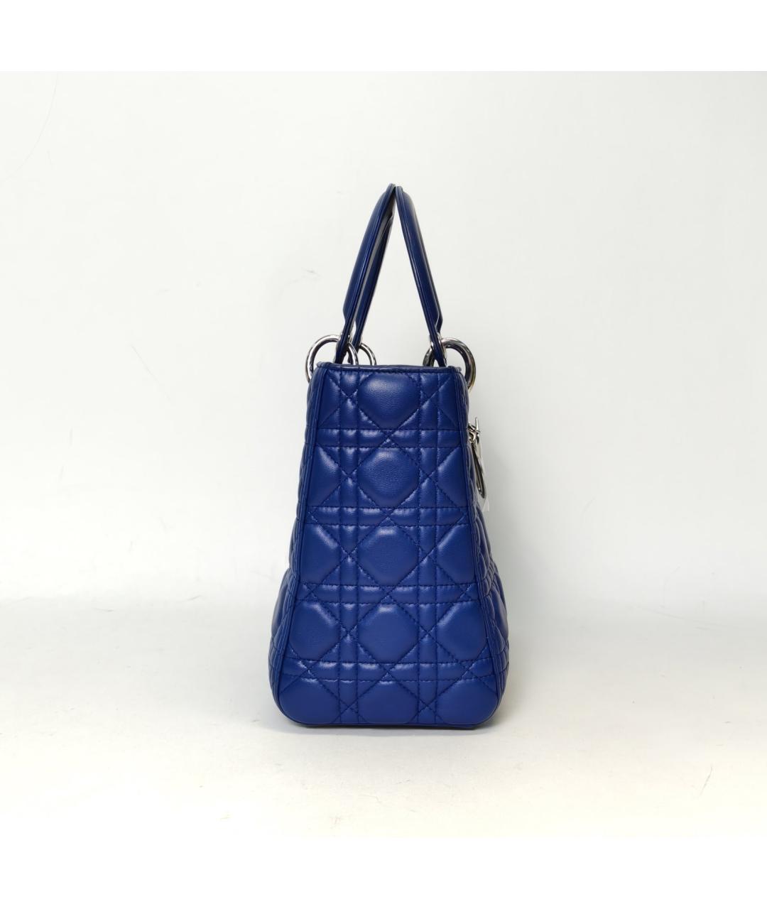 CHRISTIAN DIOR Синяя кожаная сумка через плечо, фото 5