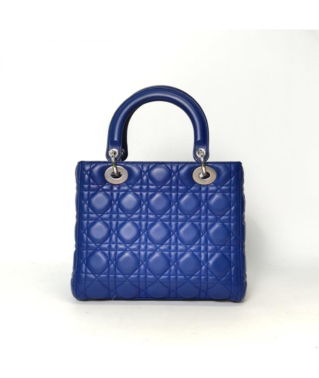 CHRISTIAN DIOR Синяя кожаная сумка через плечо, фото 4