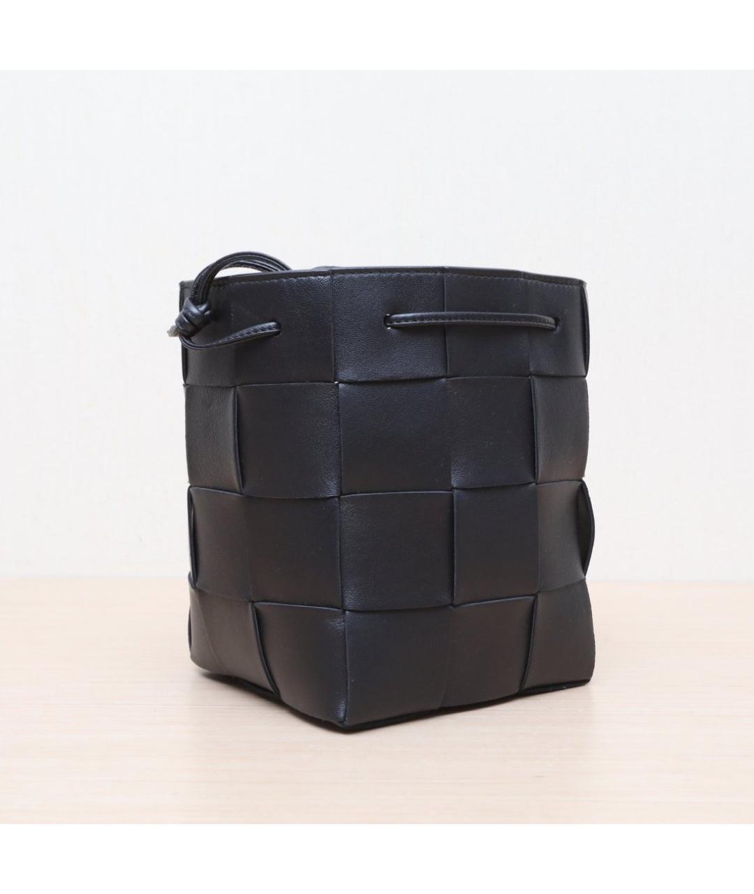 BOTTEGA VENETA Черная кожаная сумка через плечо, фото 5