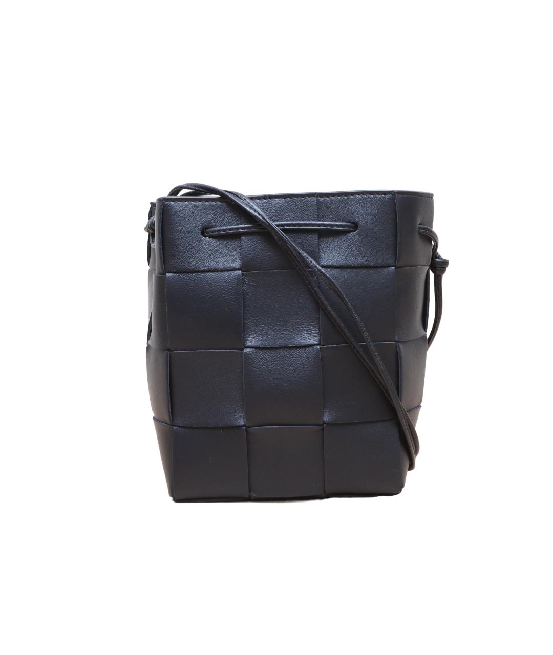 BOTTEGA VENETA Черная кожаная сумка через плечо, фото 9