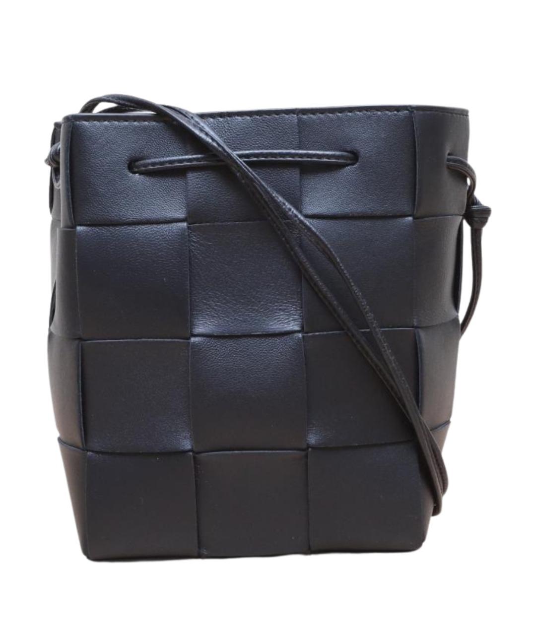 BOTTEGA VENETA Черная кожаная сумка через плечо, фото 1