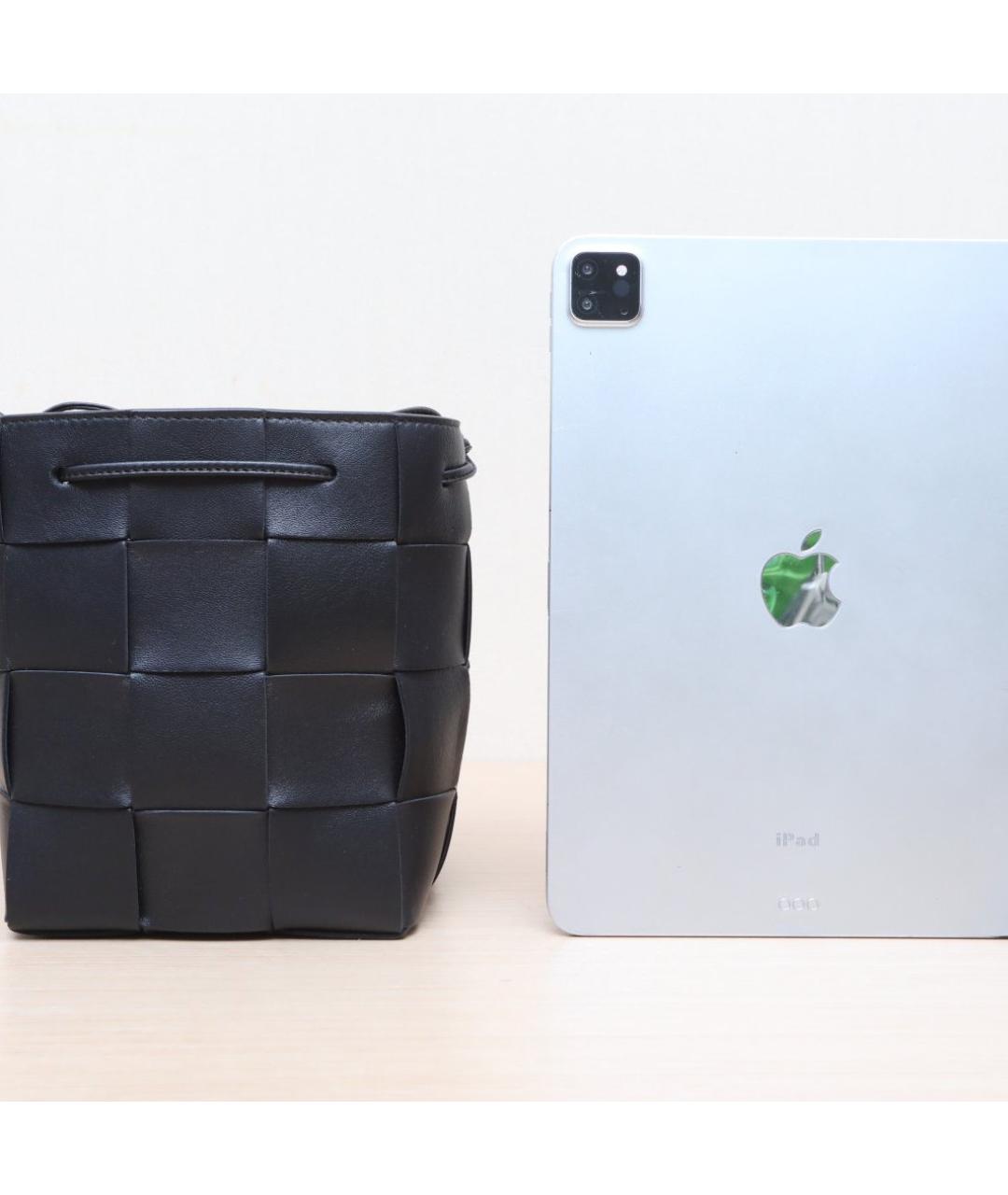 BOTTEGA VENETA Черная кожаная сумка через плечо, фото 6