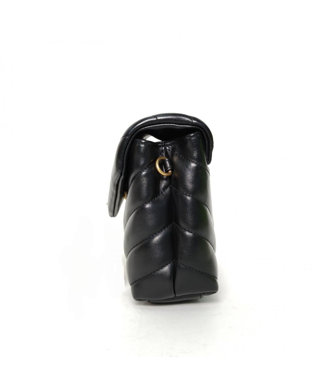 SAINT LAURENT Черная кожаная сумка через плечо, фото 5