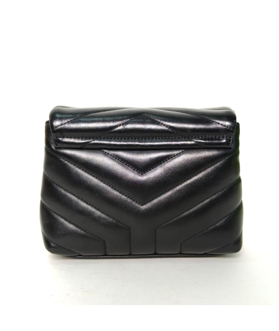 SAINT LAURENT Черная кожаная сумка через плечо, фото 4