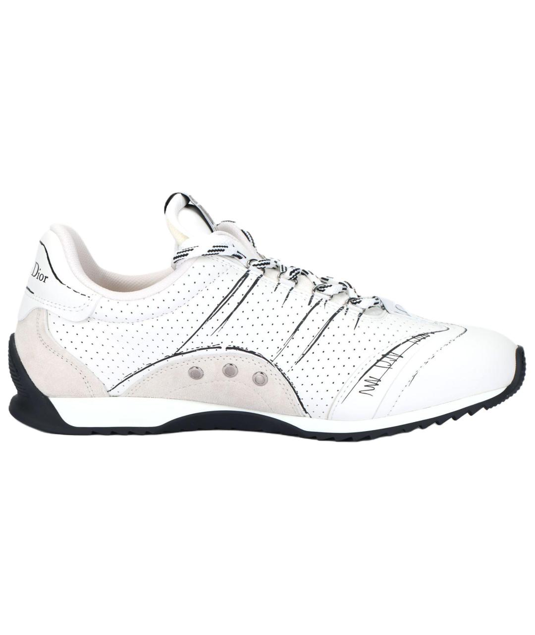 CHRISTIAN DIOR Белые кожаные кроссовки, фото 6