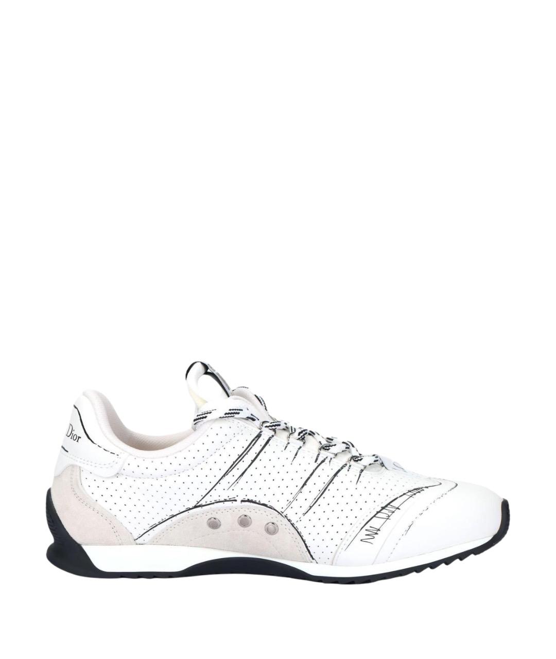 CHRISTIAN DIOR Белые кожаные кроссовки, фото 1