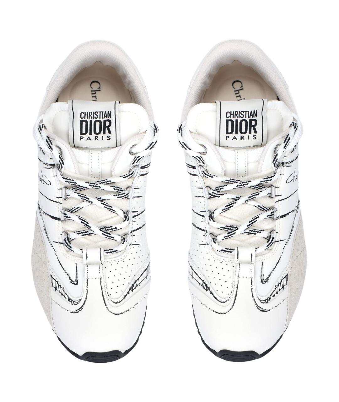 CHRISTIAN DIOR Белые кожаные кроссовки, фото 3
