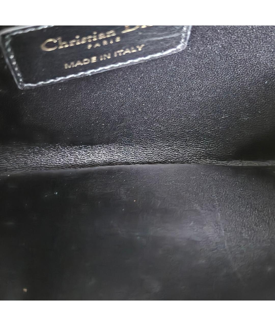 CHRISTIAN DIOR Черная кожаная сумка через плечо, фото 8