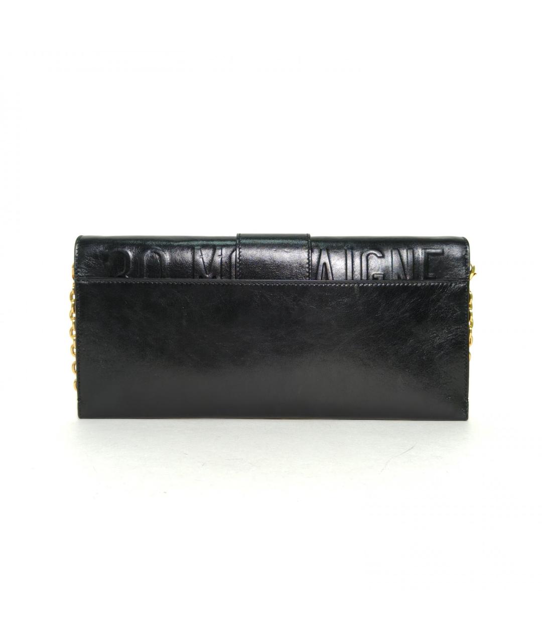 CHRISTIAN DIOR Черная кожаная сумка через плечо, фото 4