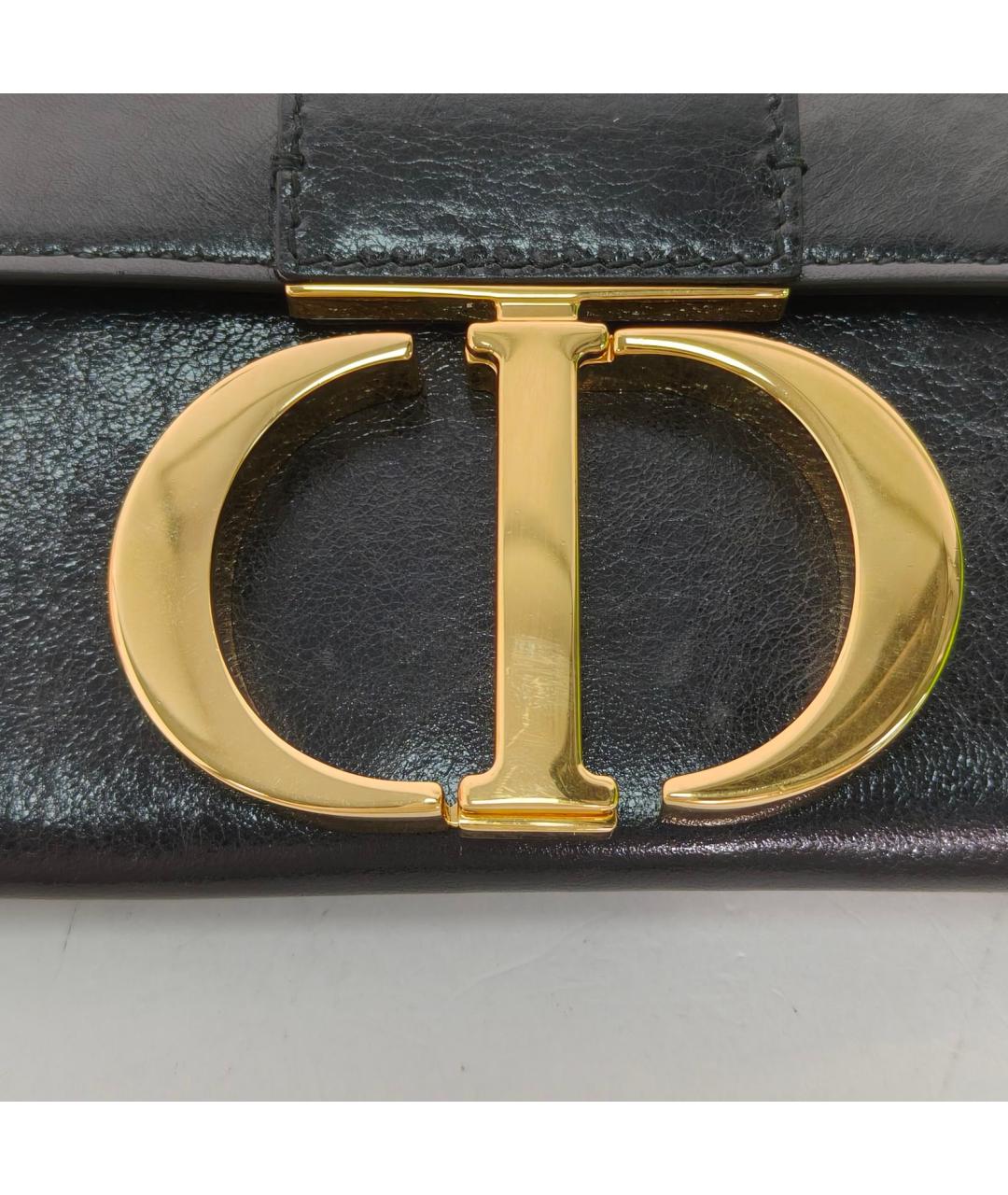 CHRISTIAN DIOR Черная кожаная сумка через плечо, фото 7
