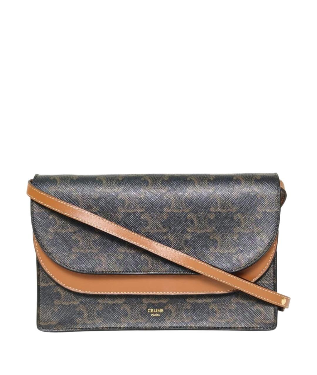 CELINE Коричневая сумка через плечо, фото 1