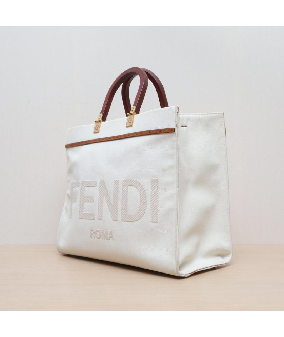 FENDI Белая сумка через плечо, фото 3