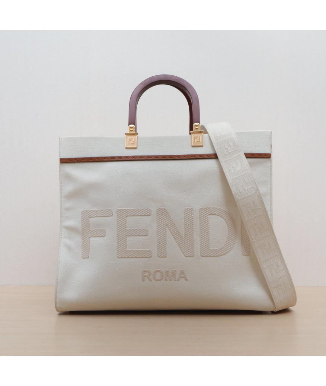 FENDI Белая сумка через плечо, фото 2