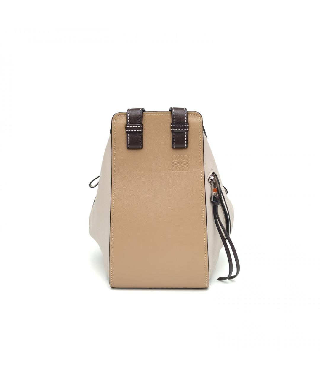 LOEWE Бежевая кожаная сумка через плечо, фото 5