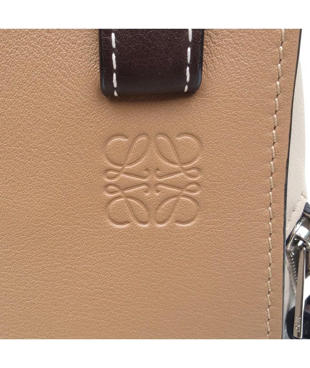 LOEWE Бежевая кожаная сумка через плечо, фото 6