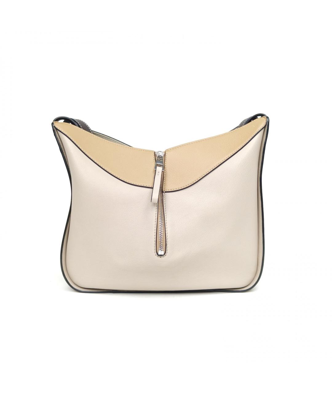 LOEWE Бежевая кожаная сумка через плечо, фото 4