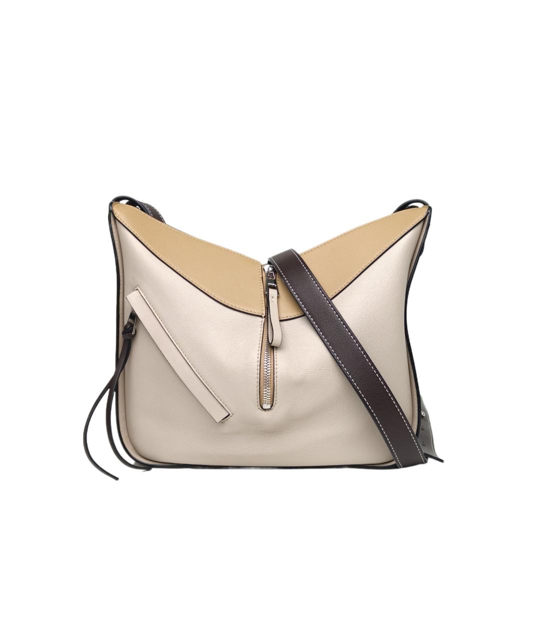 LOEWE Бежевая кожаная сумка через плечо, фото 10