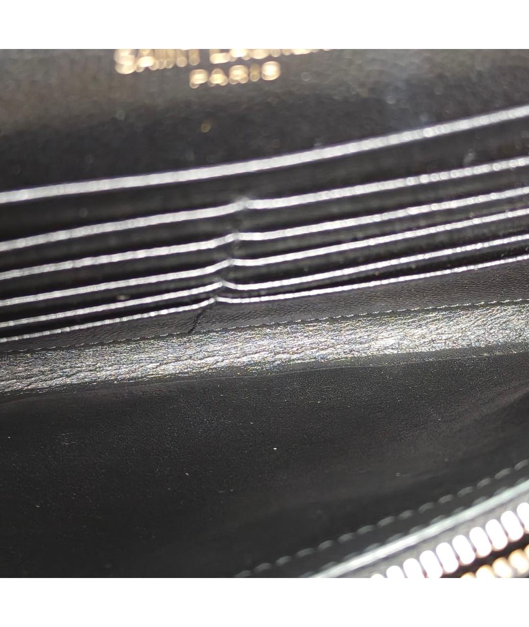 SAINT LAURENT Черная кожаная сумка через плечо, фото 8
