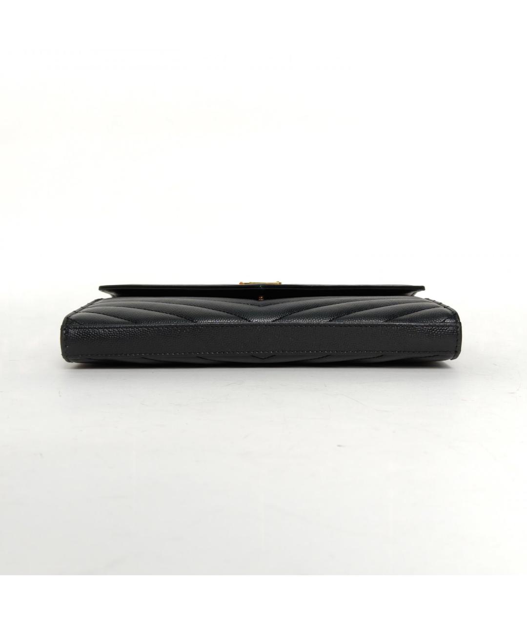 SAINT LAURENT Черная кожаная сумка через плечо, фото 6