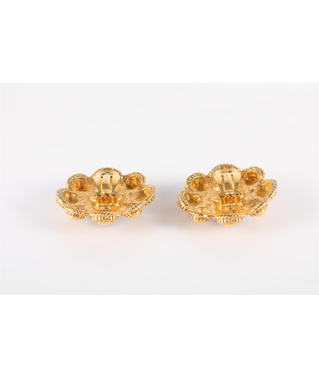 CHANEL Золотые металлические серьги, фото 4