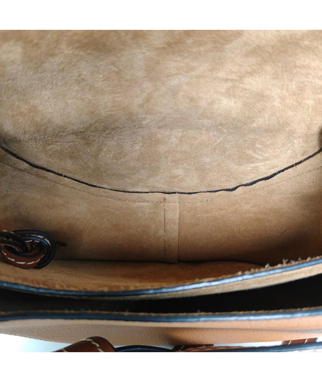 LOEWE Коричневая кожаная сумка через плечо, фото 7
