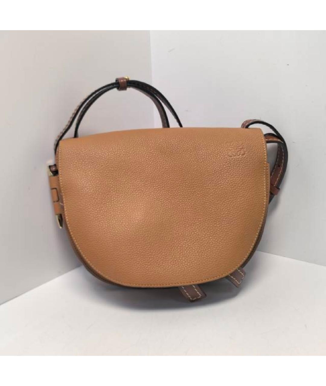 LOEWE Коричневая кожаная сумка через плечо, фото 8