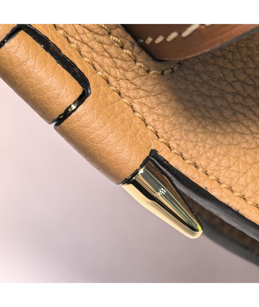 LOEWE Коричневая кожаная сумка через плечо, фото 9