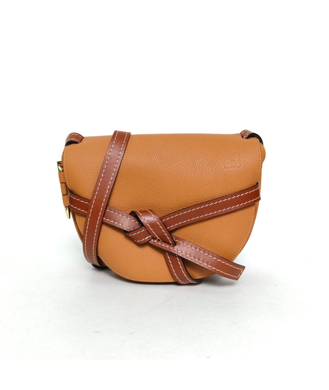 LOEWE Коричневая кожаная сумка через плечо, фото 2