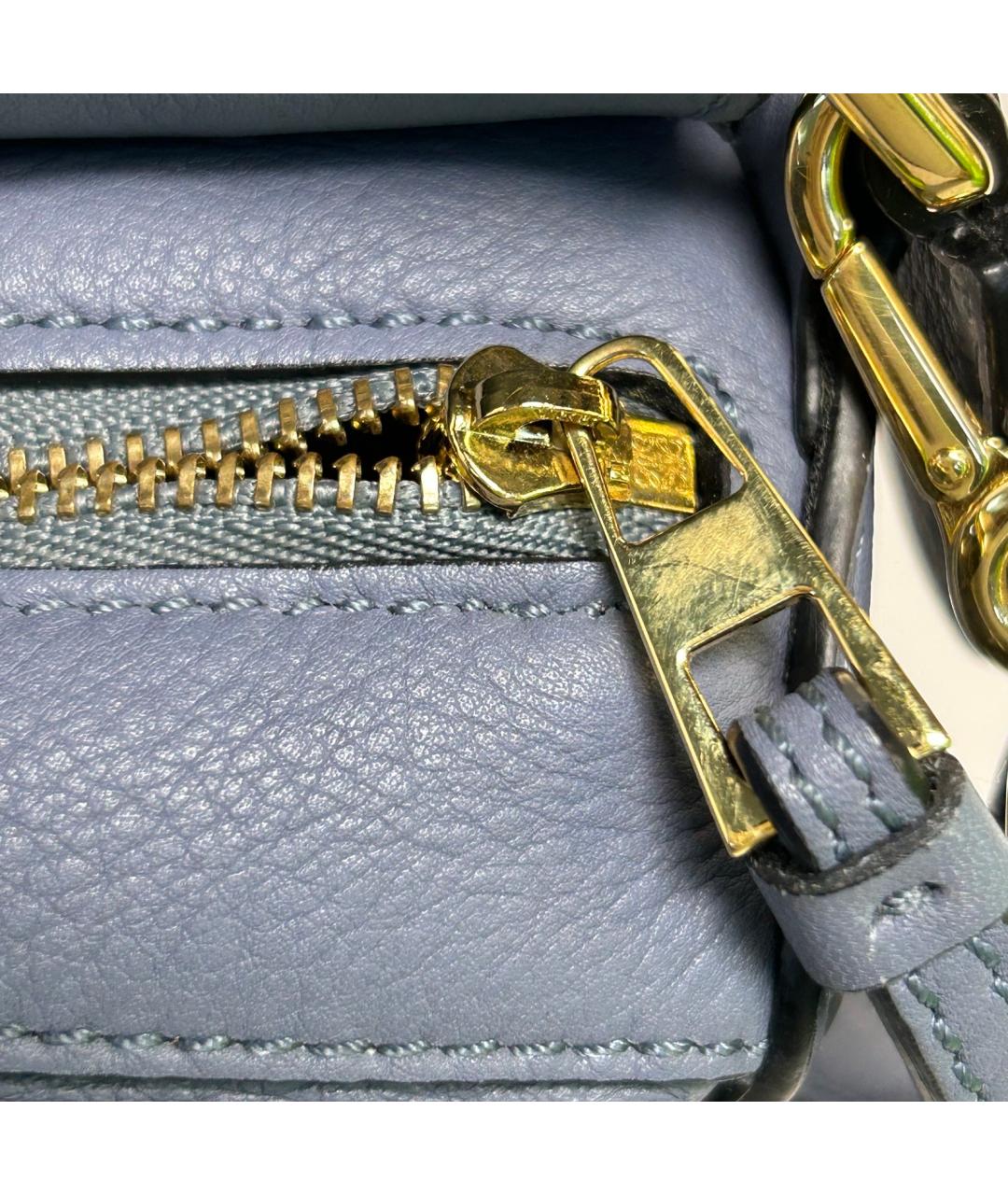 LOEWE Синяя кожаная сумка через плечо, фото 9