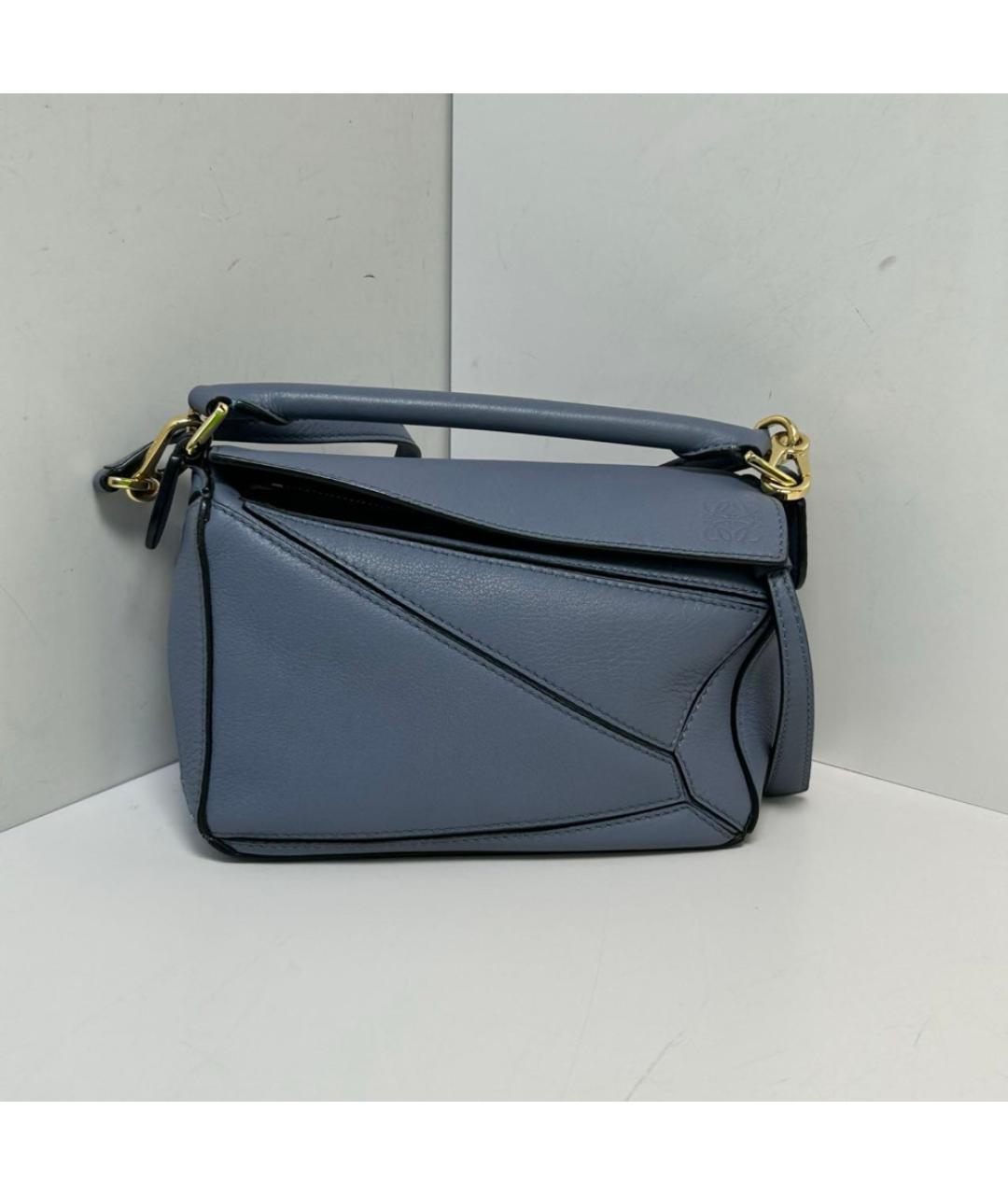 LOEWE Синяя кожаная сумка через плечо, фото 8