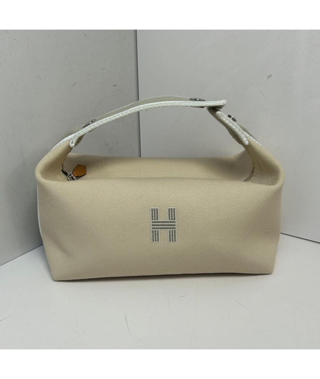 HERMES Бежевая косметичка, фото 8