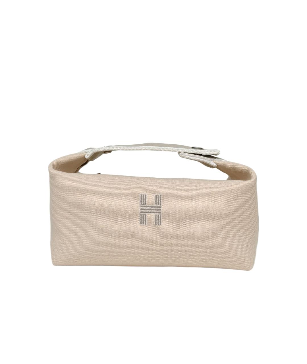 HERMES Бежевая косметичка, фото 9