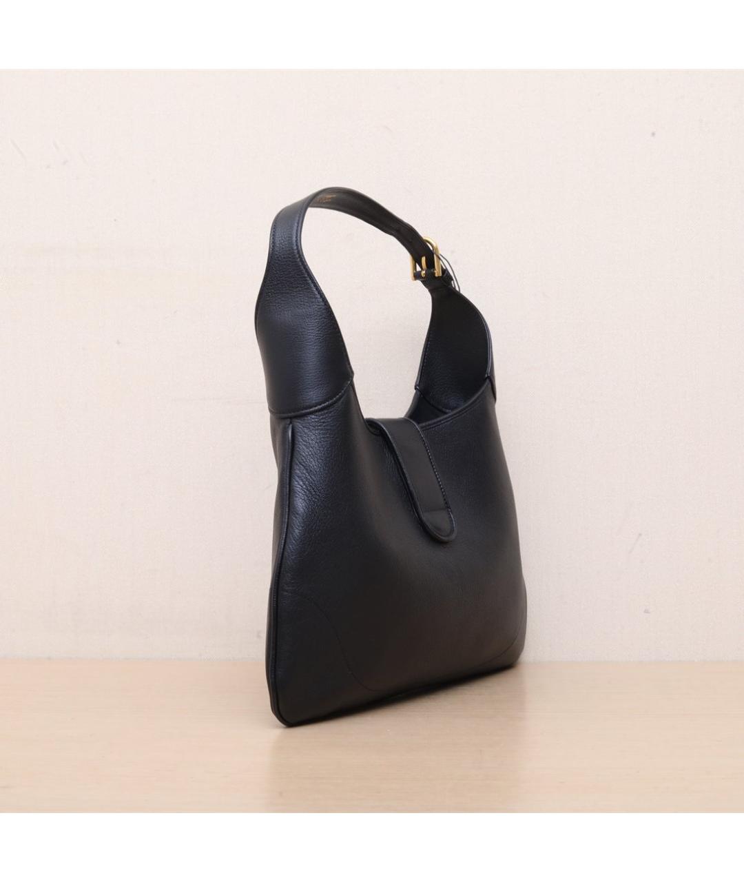 GUCCI Черная кожаная сумка через плечо, фото 5