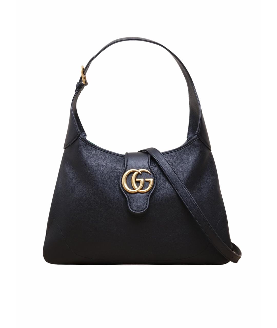 GUCCI Черная кожаная сумка через плечо, фото 1