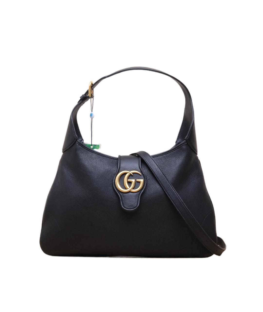 GUCCI Черная кожаная сумка через плечо, фото 9