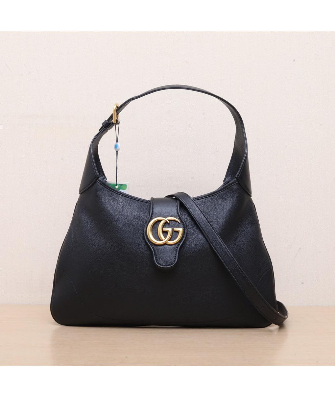 GUCCI Черная кожаная сумка через плечо, фото 2